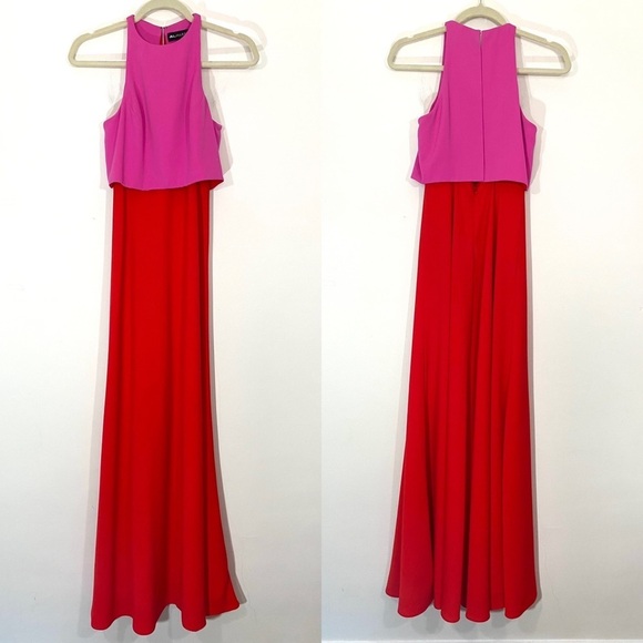 Jill Stuart Colorbock Red Pink Column Style 0 - Picture 2 of 6